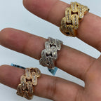 14K Gold Round Diamond Baguette Cuban Link Ring 1.6 Ct - additional product view 7