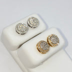14K Gold 8mm Gaia Circle Diamond Earrings - additional product view 7