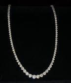 14K Gold Bridal Diamond Graduated Tennis Chain - additional product view 3