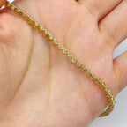 14K Gold Heart Link Tennis Diamond Chain 17 in - additional product view 4