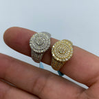 14K Gold Petite Circle Wave Diamond Ring - additional product view 2