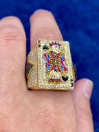 14K Gold Diamond King of Spades Ring - additional product view 2