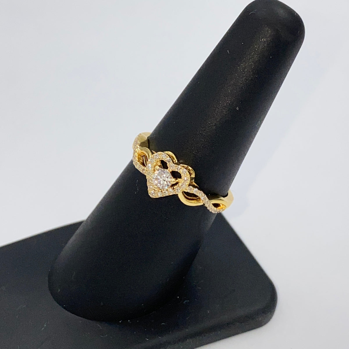 14K Gold Infinity Heart Diamond Engagement Ring - additional product view 6