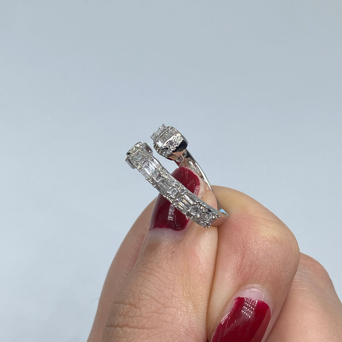 14K Gold Regal Bangle Diamond Baguette Ring - additional product view 7