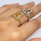 14K Gold Allah Pavé Diamond Ring - additional product view 6