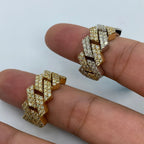 14K Gold Bold Cuban Link Diamond Ring - additional product view 7