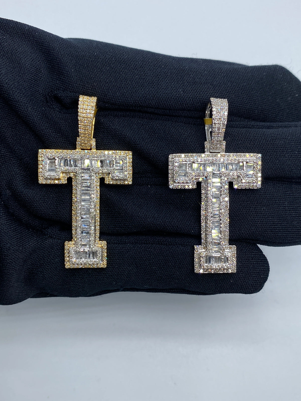 Initial T Baguette Diamond Pendant - main product photo