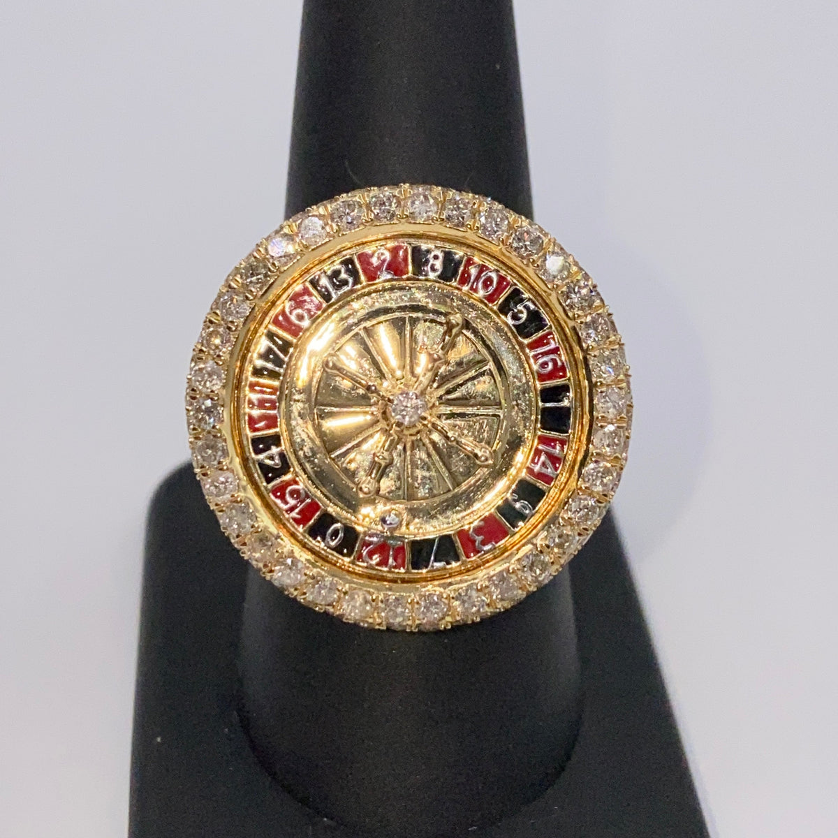 14K Gold Roulette Diamond Ring - additional product view 6