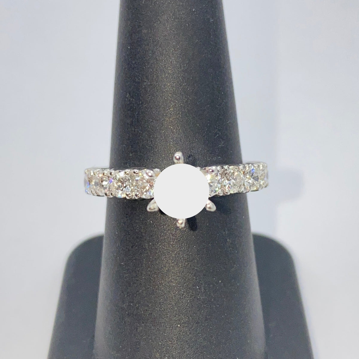 14K Gold 8 Stone Diamond Engagement Ring Setting - additional product view 12