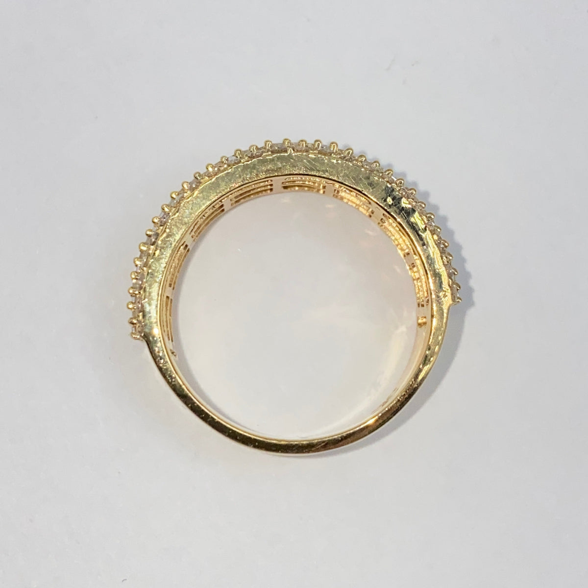 14K Gold 8.2mm Diamond Baguette Ring Band - additional product view 8
