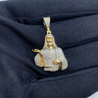14K Gold Jesus Christ Diamond Pendant - additional product view 2