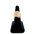 10K Gold Bubble Script Initial Diamond Ring - additional product view 16