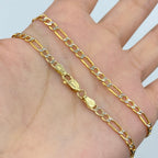 14K Gold 3.8mm Figaro Two-Tone Chain 18–24 in - additional product view 4