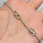 10K Gold Cuff Tennis Diamond Bracelet 7 in - additional product view 3