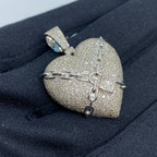 14K Gold Chained Heart Diamond Pendant - additional product view 4