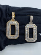 Initial O Baguette Diamond Pendant - additional product view 2