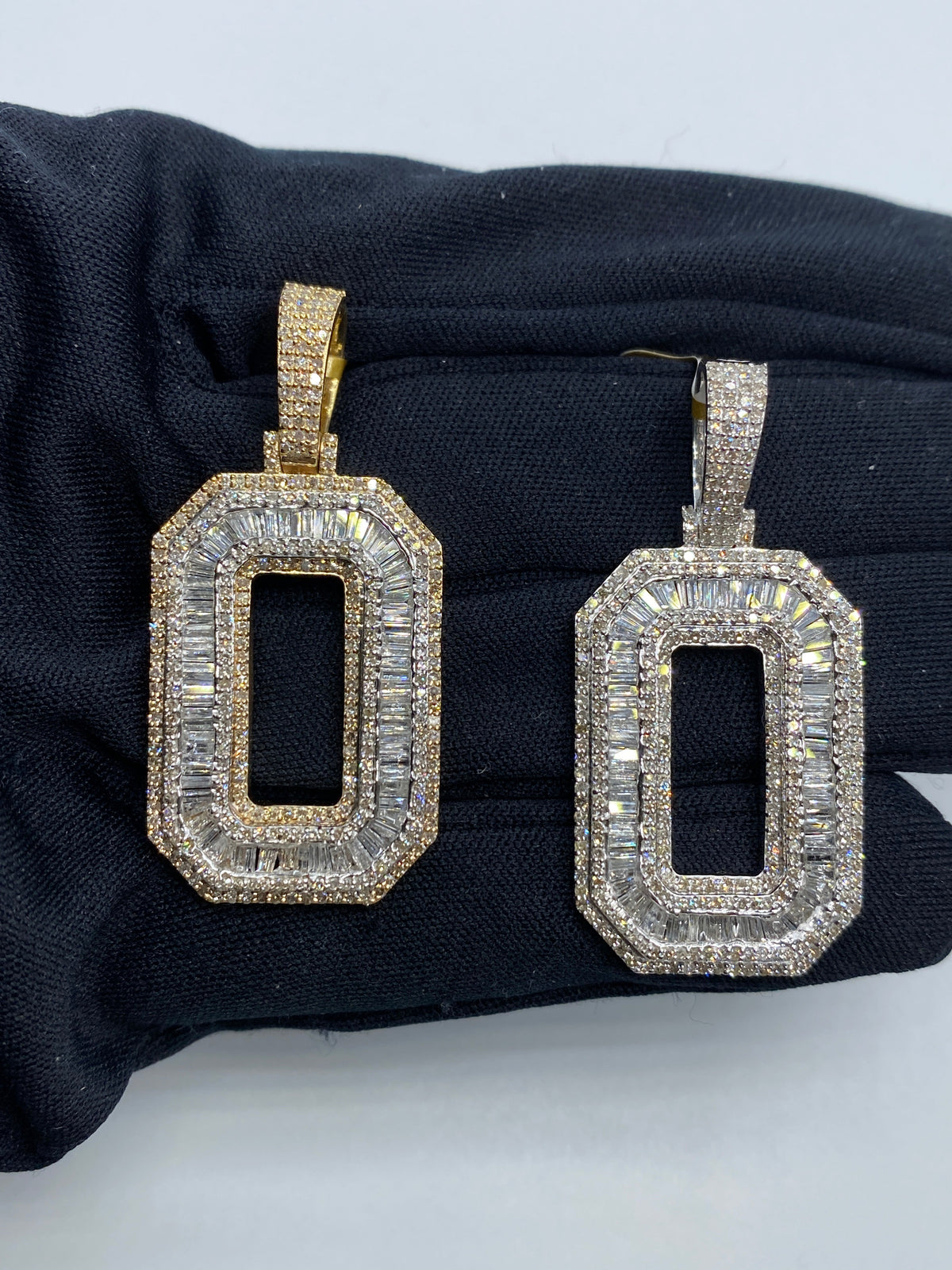 Initial O Baguette Diamond Pendant - additional product view 2