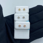 14K Gold Flower Diamond Earrings - additional product view 2