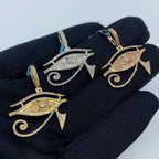 14K Gold Eygptian Eye of Horus Diamond Pendant - additional product view 10