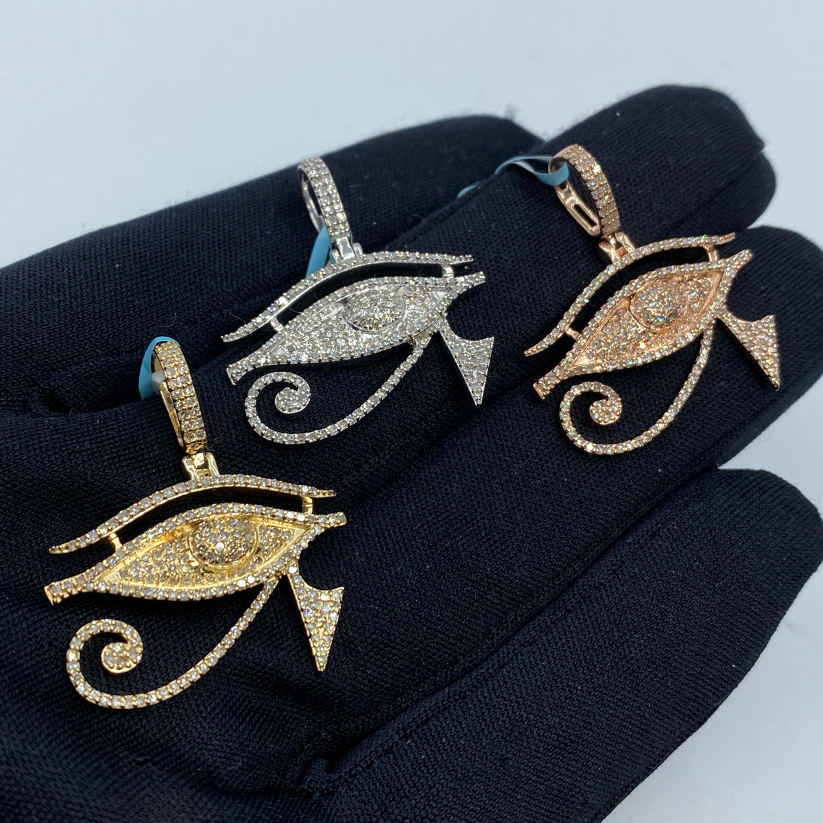 14K Gold Eygptian Eye of Horus Diamond Pendant - additional product view 10