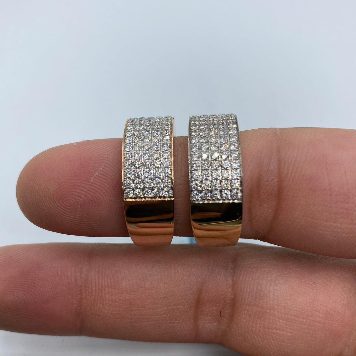 14K Gold Iced-Out Diamond Band 1.8 Ct - additional product view 5