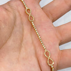 10K Gold Infinity Tennis Diamond Bracelet 7 in - additional product view 3