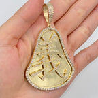 14K Gold Luck Chinese Diamond Pendant - additional product view 4