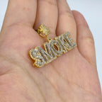 10K Gold Smoke Name Plate Diamond Pendant - additional product view 3
