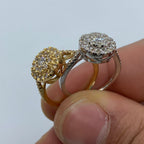 14K Gold Circle Thin Band Diamond Engagement Ring - additional product view 8