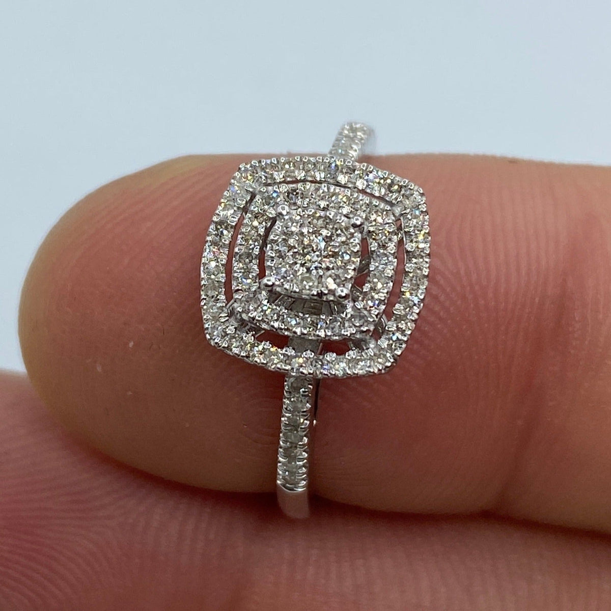14K Gold Square Gap Diamond Engagement Ring - additional product view 2
