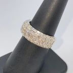 14K Gold 8mm Iced Diamond Band Ring - additional product view 5
