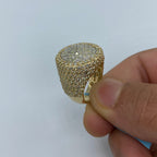 14K Gold Circle White Face Diamond Ring - additional product view 3