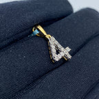 14K Gold Number 4 Diamond Pendant - additional product view 3