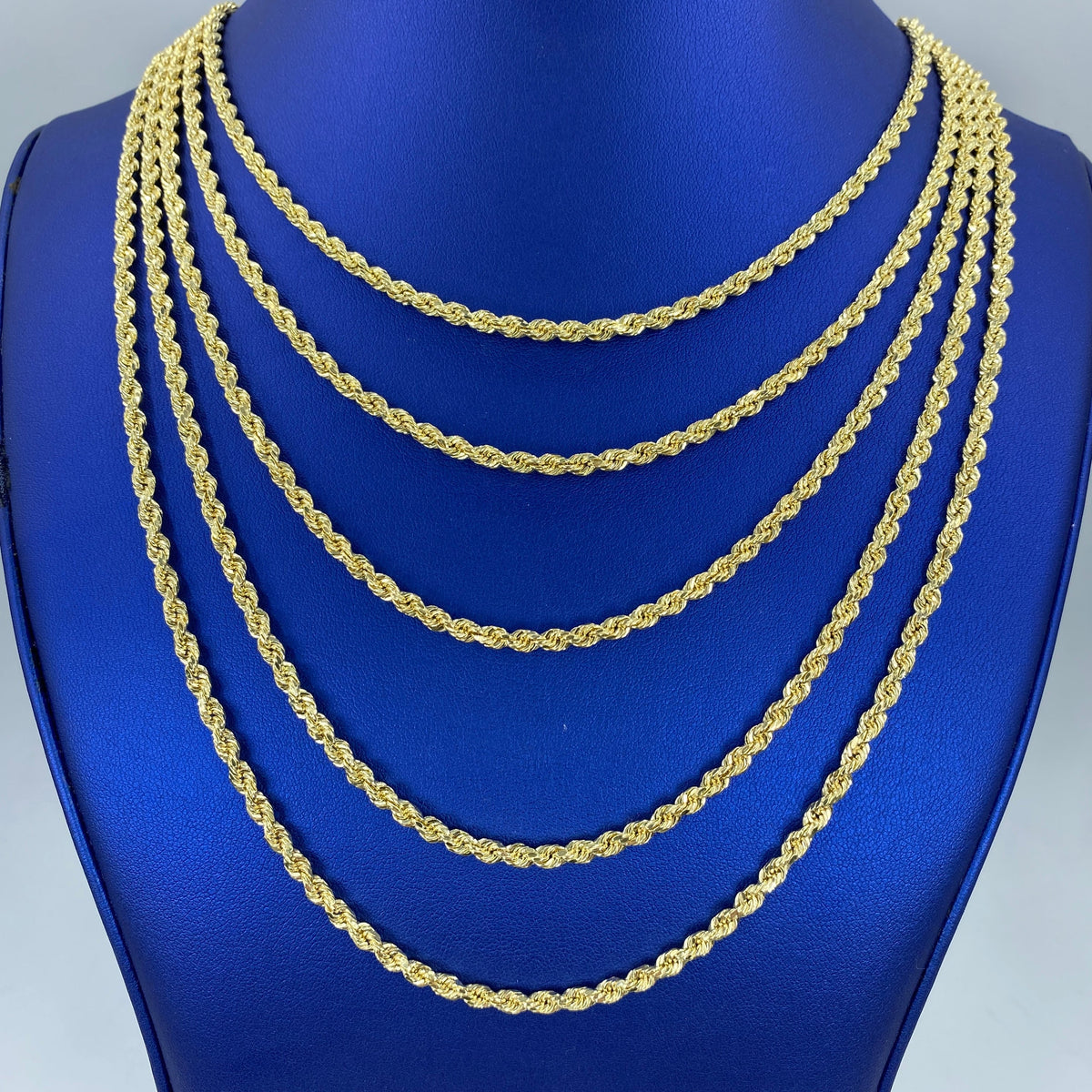 10K Yellow Gold 4mm Rope Chain 16–24 in - additional product view 2