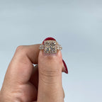 14K Gold Admire Jumbo Halo Square Diamond Engagement Ring - additional product view 13