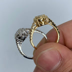 14K Gold Circle Diamond Engagement Ring - additional product view 7