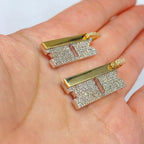 14K Gold Razor Diamond Pendant - additional product view 3