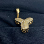 Initial Y Bubble Diamond Pendant - additional product view 4