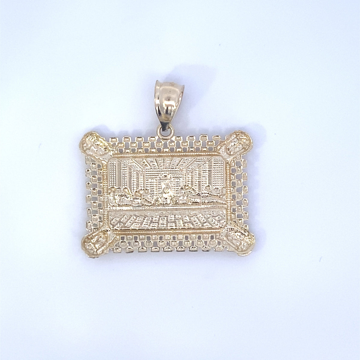 10K Gold Last Supper Pendant- 1.7 in - additional product view 2