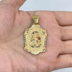 10K Gold Saint Barbara Pendant, Small - close-up product photo