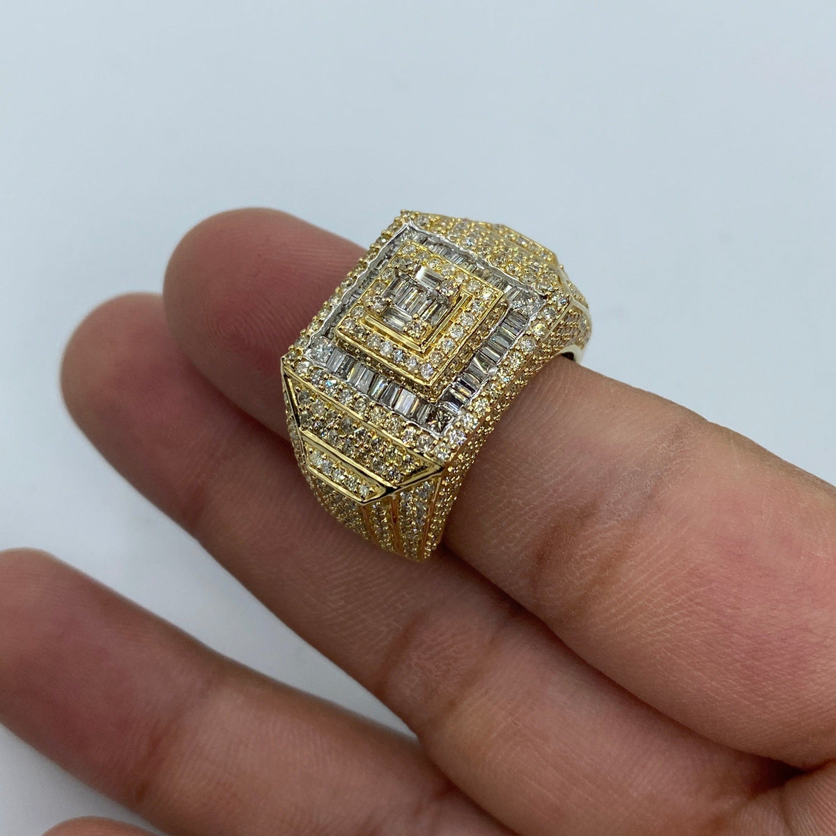 14K Gold Diamond Baguette Power Ring - additional product view 8