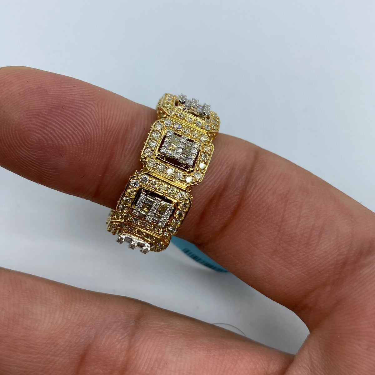 14K Gold Eternity Diamond Baguette Square Ring - additional product view 4