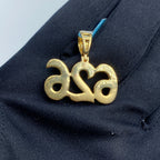 14K Gold 626 Area Code Diamond Pendant - additional product view 4