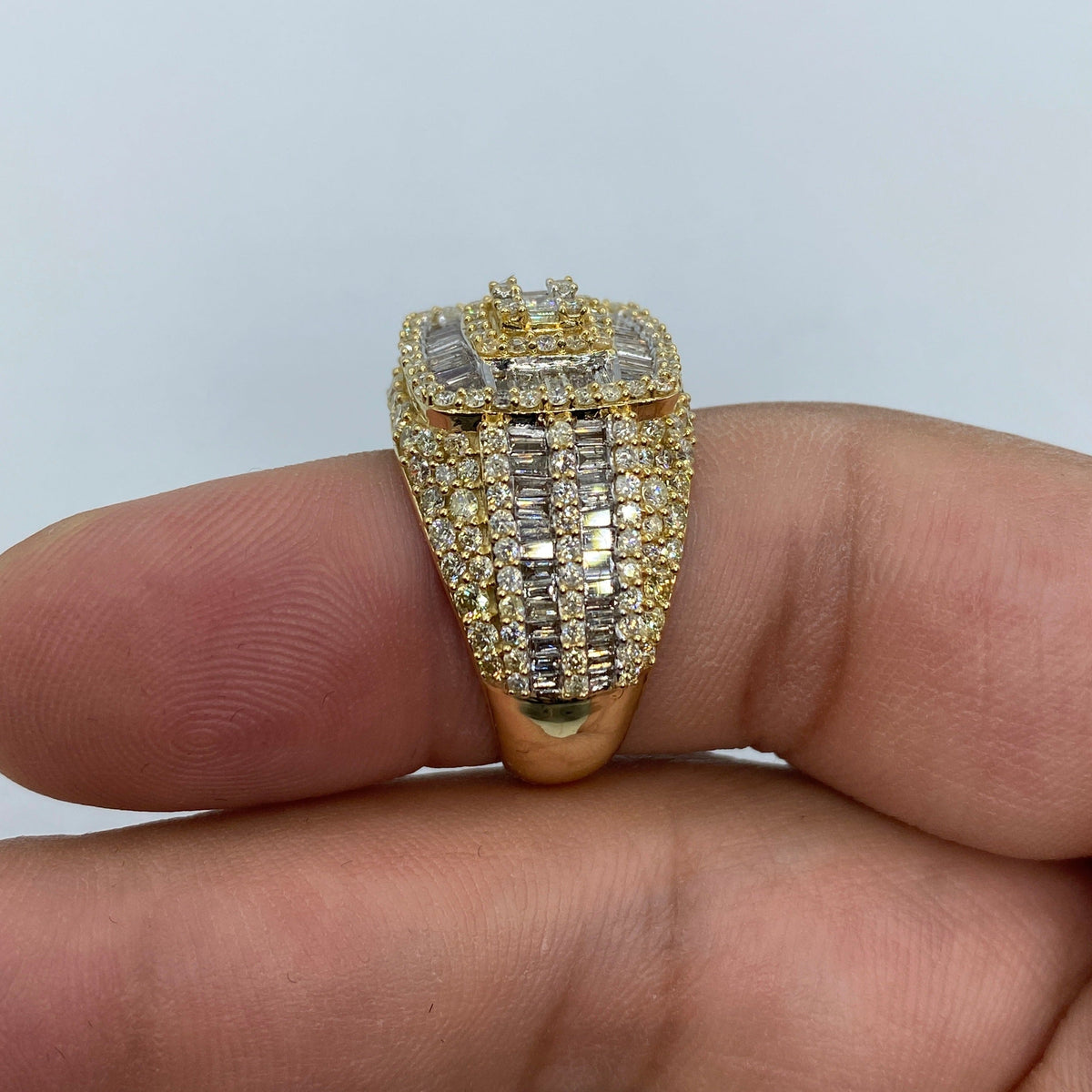 14K Gold Square Diamond Baguette Ring - additional product view 6