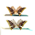 14K Gold Medium Butterfly Diamond Earrings - additional product view 2