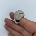14K Gold Circle Dome Diamond Baguette Ring - additional product view 4