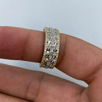 14K Gold Double Cuffs Diamond Baguette Band - additional product view 2