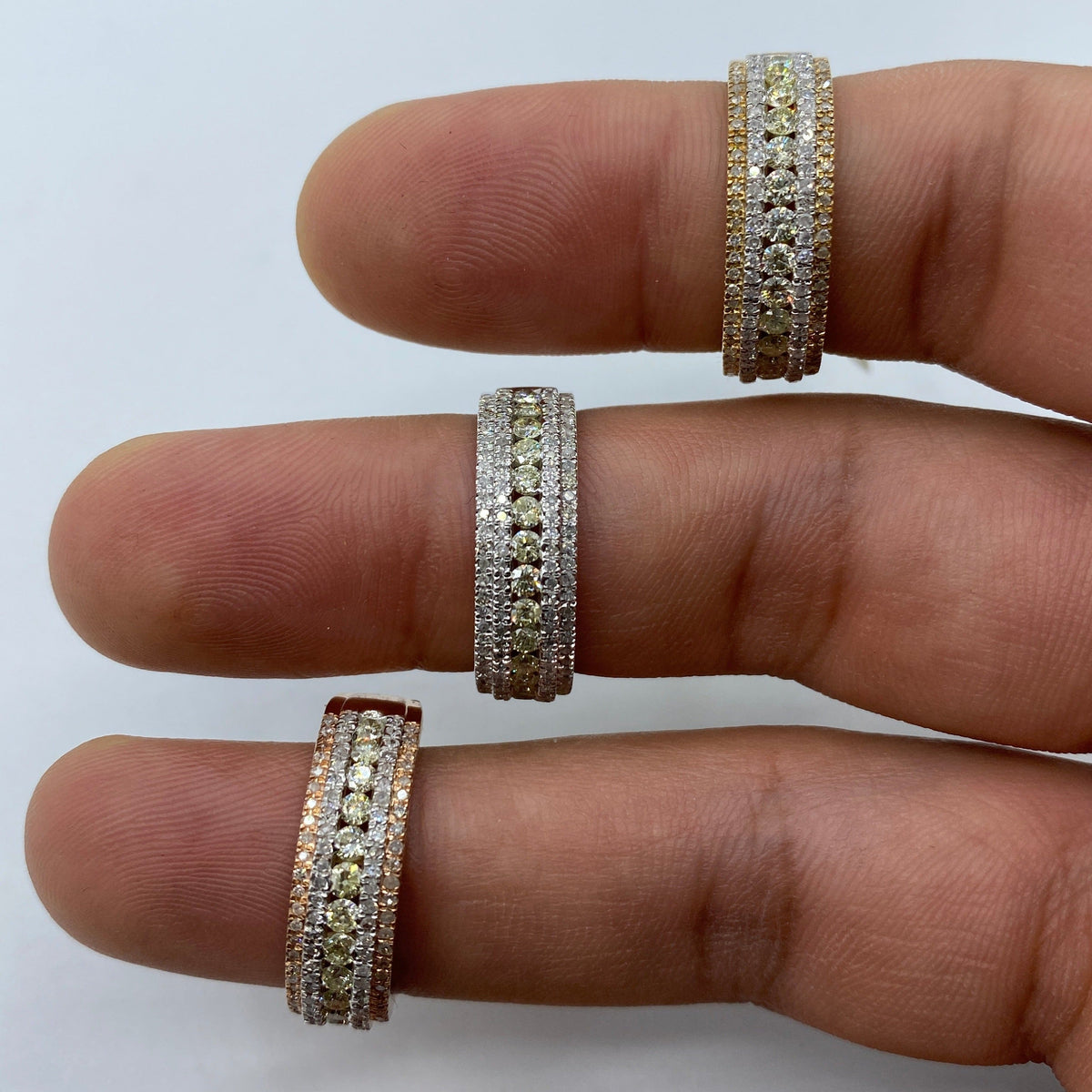 10K Gold Multi-Color Anniversary Diamond Band - main product photo