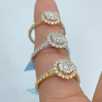 14K Gold Circle Halo Diamond Ring - additional product view 6