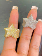 10K Gold 3D Star Diamond Ring - main product photo